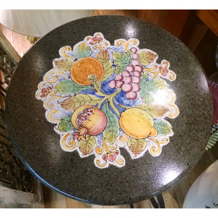 20'' Italian Volcanic Table - Mixed Fruit on Stone