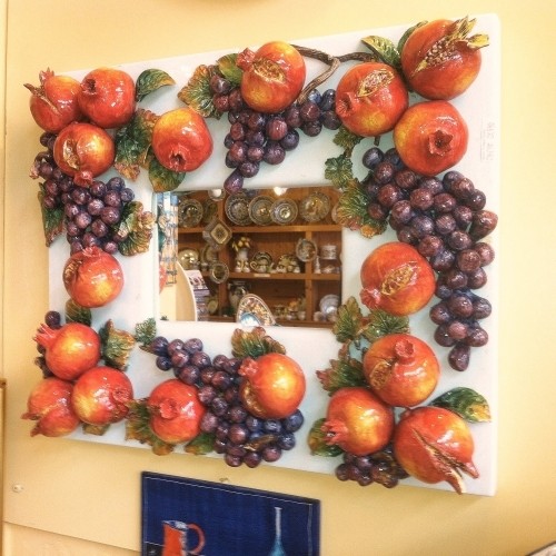 Grapes & Pomegranate Mirror - Medium Size