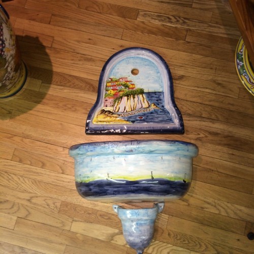 Tuscan Seaside Village 3-Piece Wall Fountain