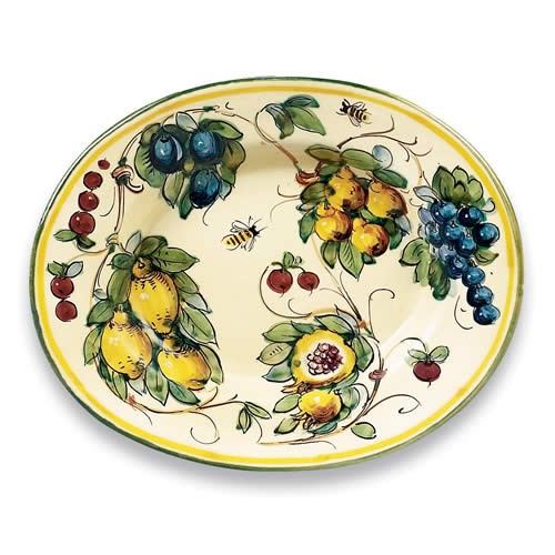 Toscana Bees Ceramic Oval Platter