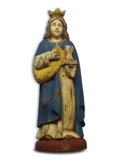 St. Barbara Wooden Saint