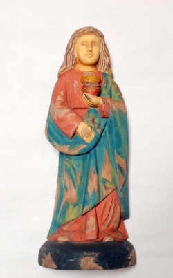 Sacred Heart of Mary Wooden Saint