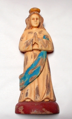 Our Lady of Lourdes Wooden Saint