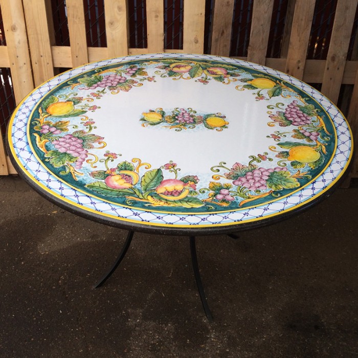 43" Italian Volcanic Stone Table - Adriana