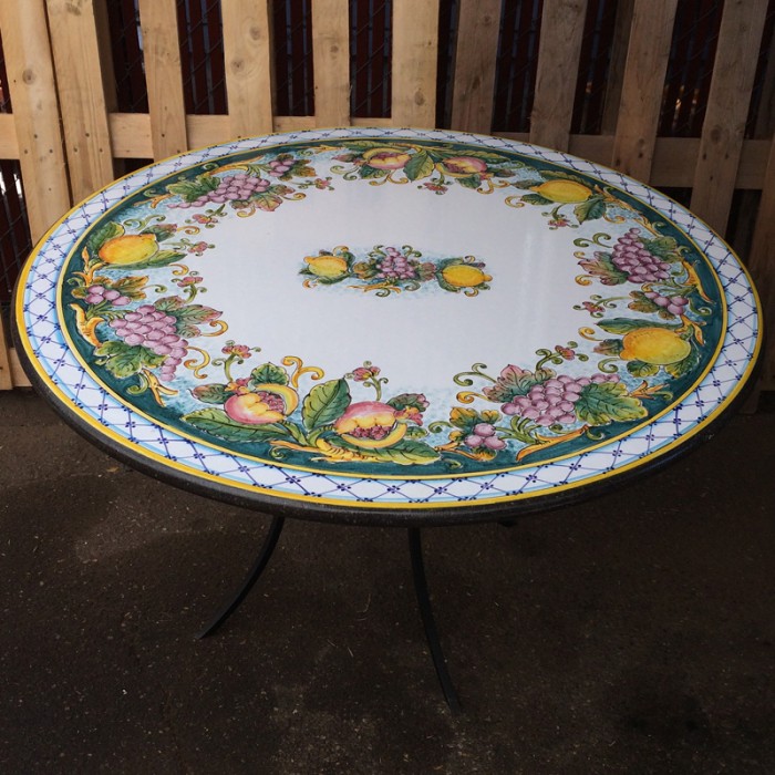 43" Italian Volcanic Stone Table - Adriana - Image 2