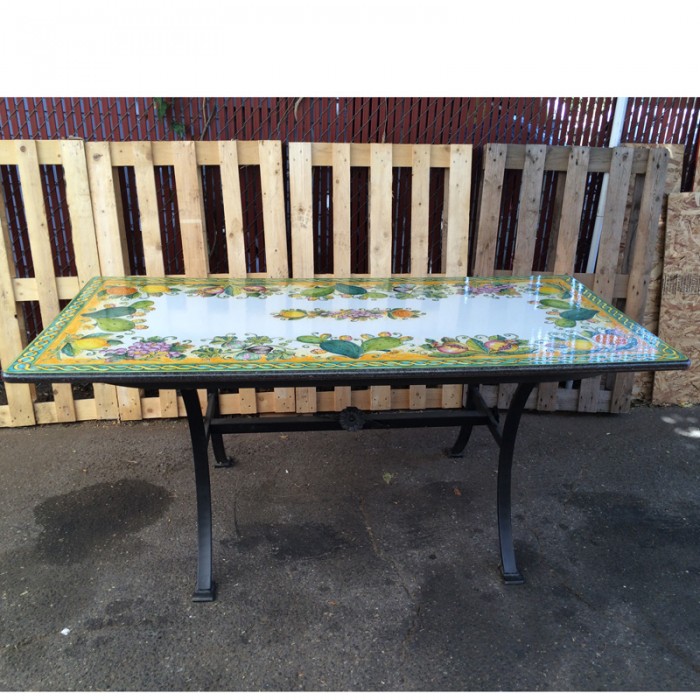 71'' x 35'' Italian Volcanic Table - Cactus - Image 2
