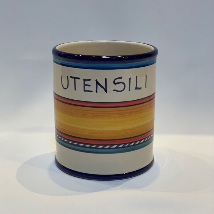 Geo Simple Yellow Utensil Holder